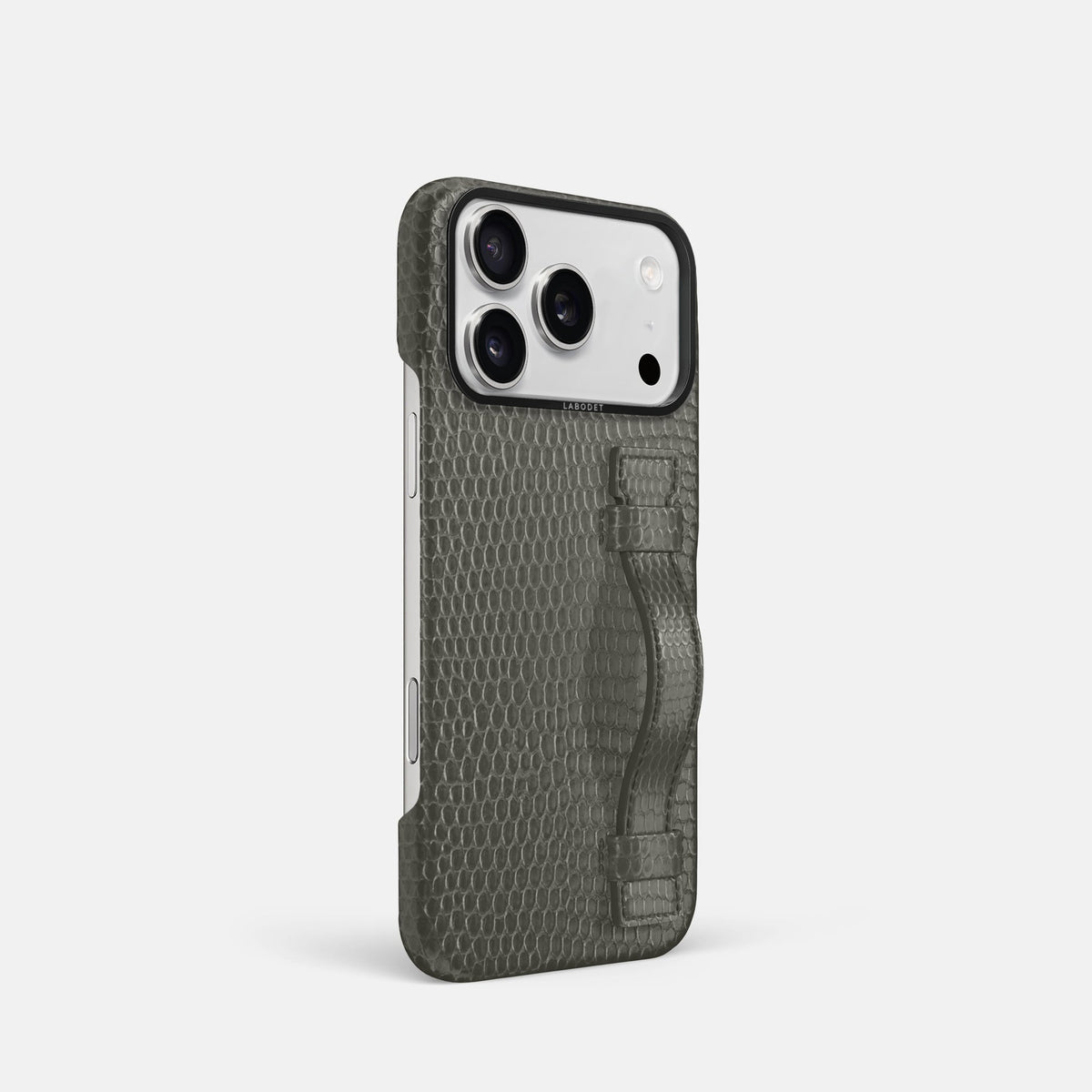 Handle Case For iPhone 18 Pro In Lizard -2 | Grey-Black
