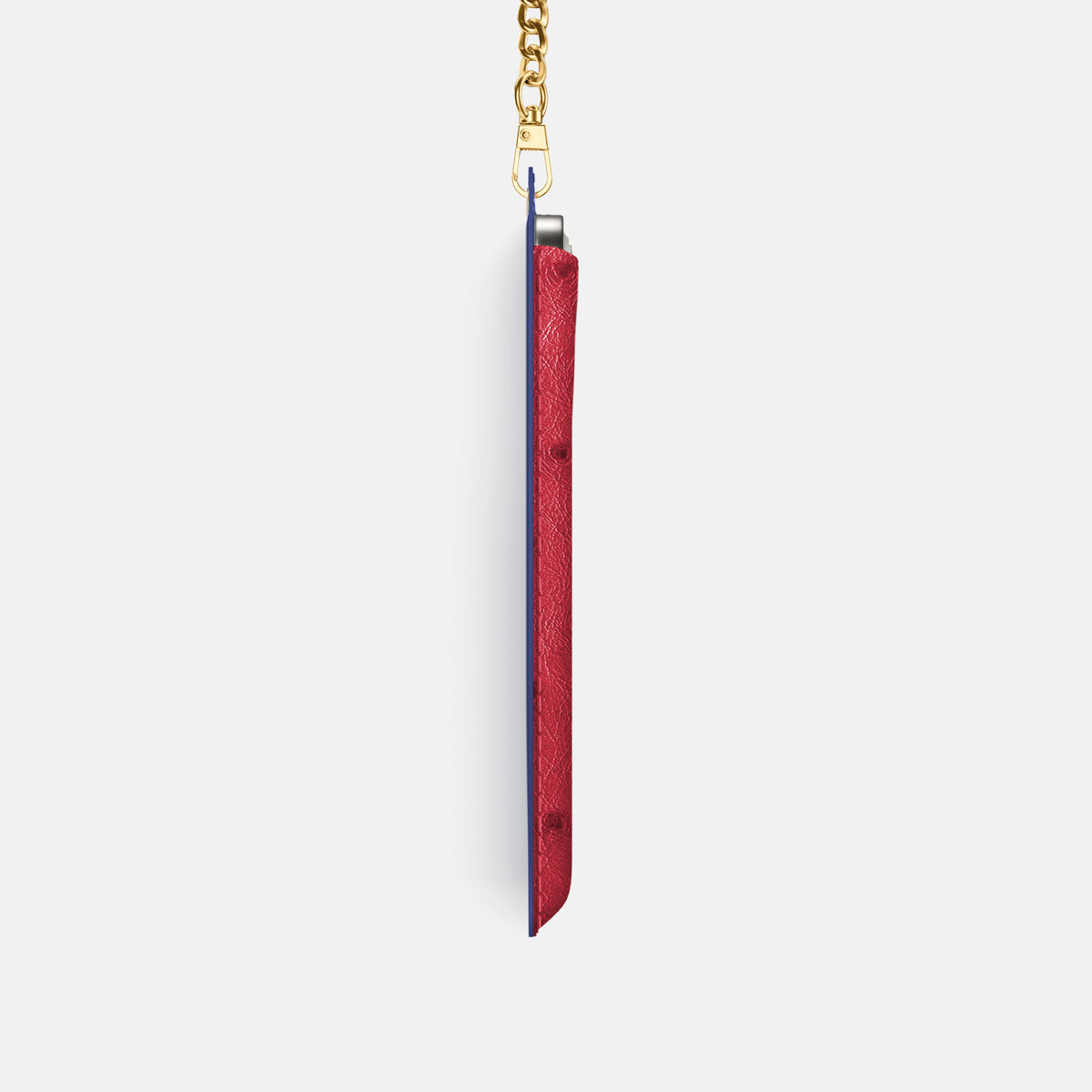 Crossbody Bag For iPhone 17 Pro In Ostrich -4 | Red-Gold
