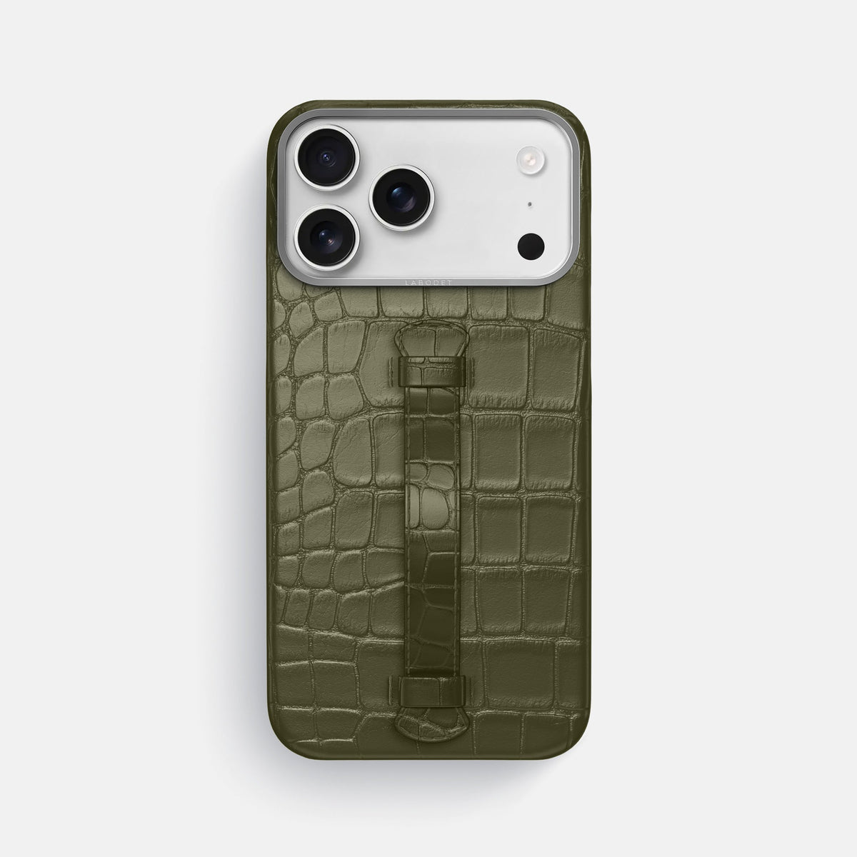 Center Handle For iPhone 18 Pro Max In Alligator -2 | Kaki-Green-Steel