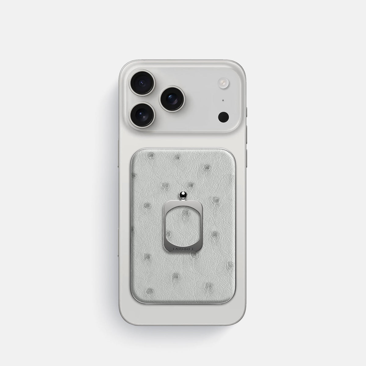 MagSafe Ring For iPhone 18 Pro In Ostrich -2 | White-Steel