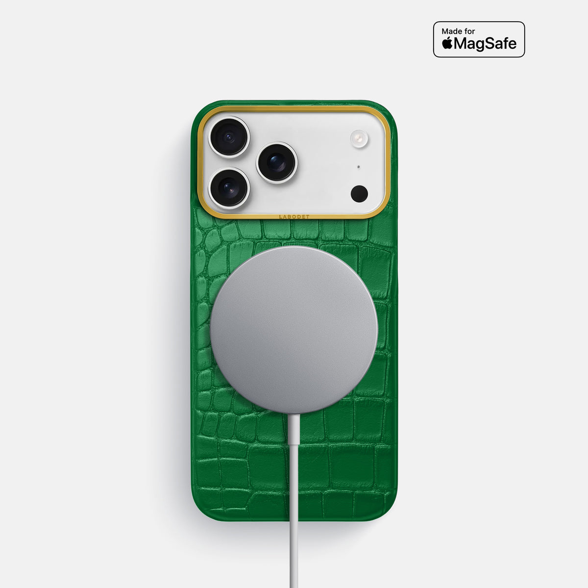 Classic Case For iPhone 17 Pro In Alligator -5 | Forest-Green-Gold