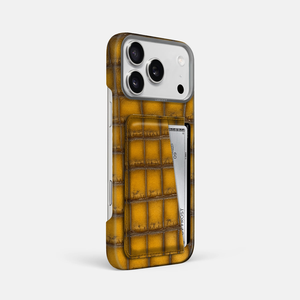 Double Card Case For iPhone 17 Pro Max In Patina Alligator -2 | Sydney-Steel