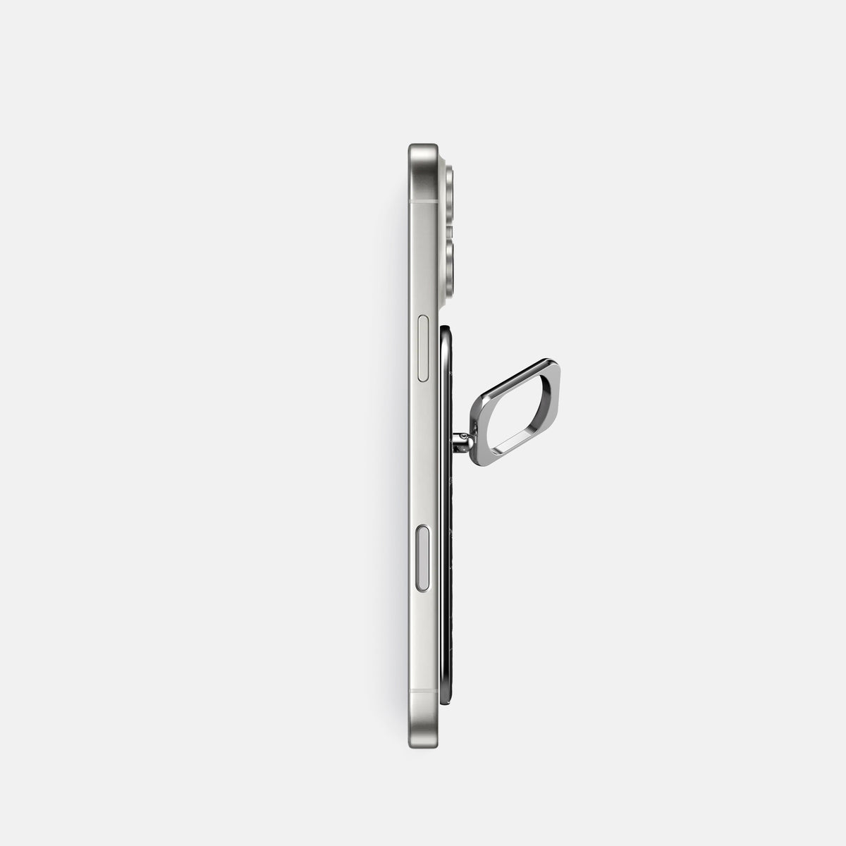 MagSafe Ring For iPhone 17 Pro In Shiny Alligator -3 | Black-Steel