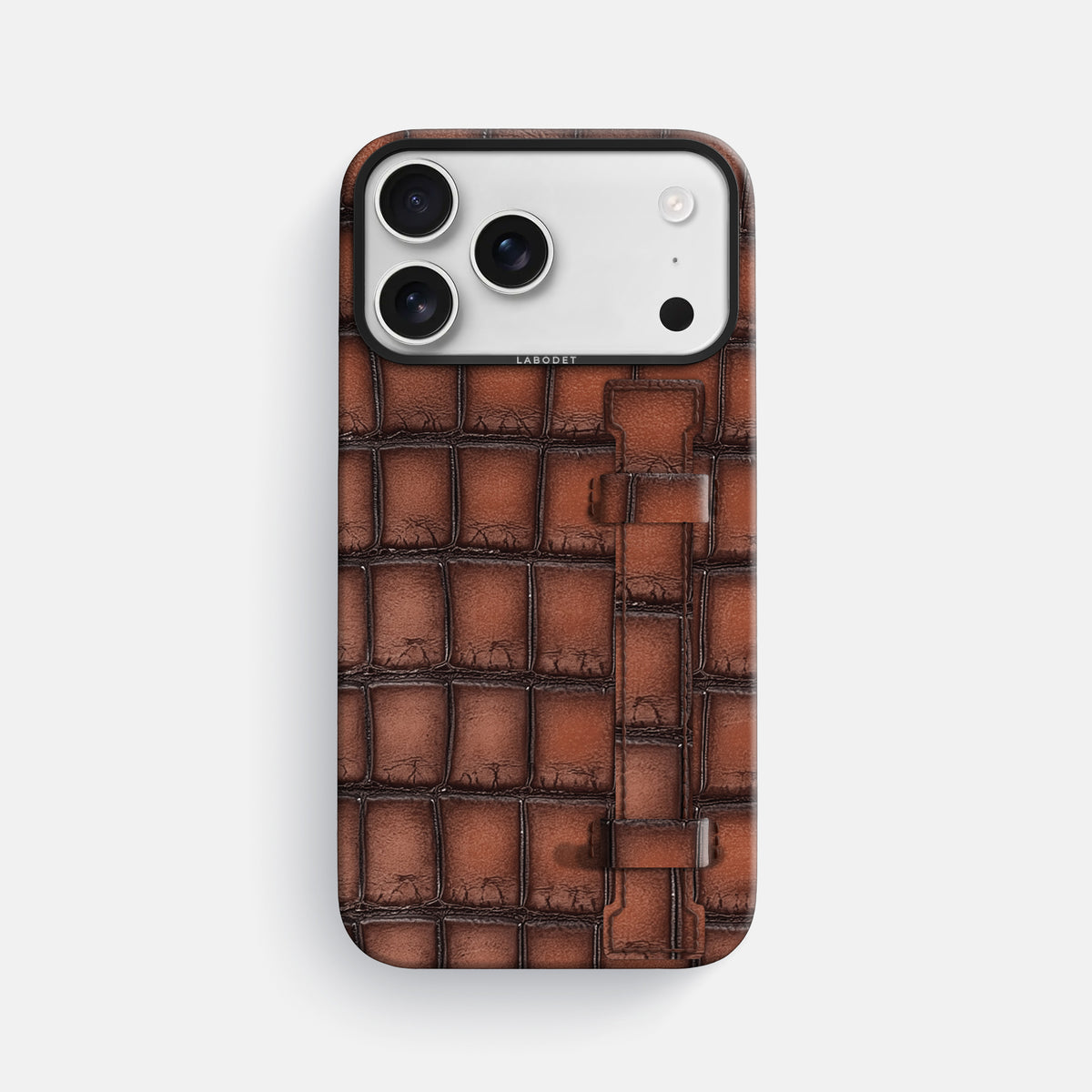 Handle Case For iPhone 17 Pro Max In Patina Alligator -1 | Baobab-Black