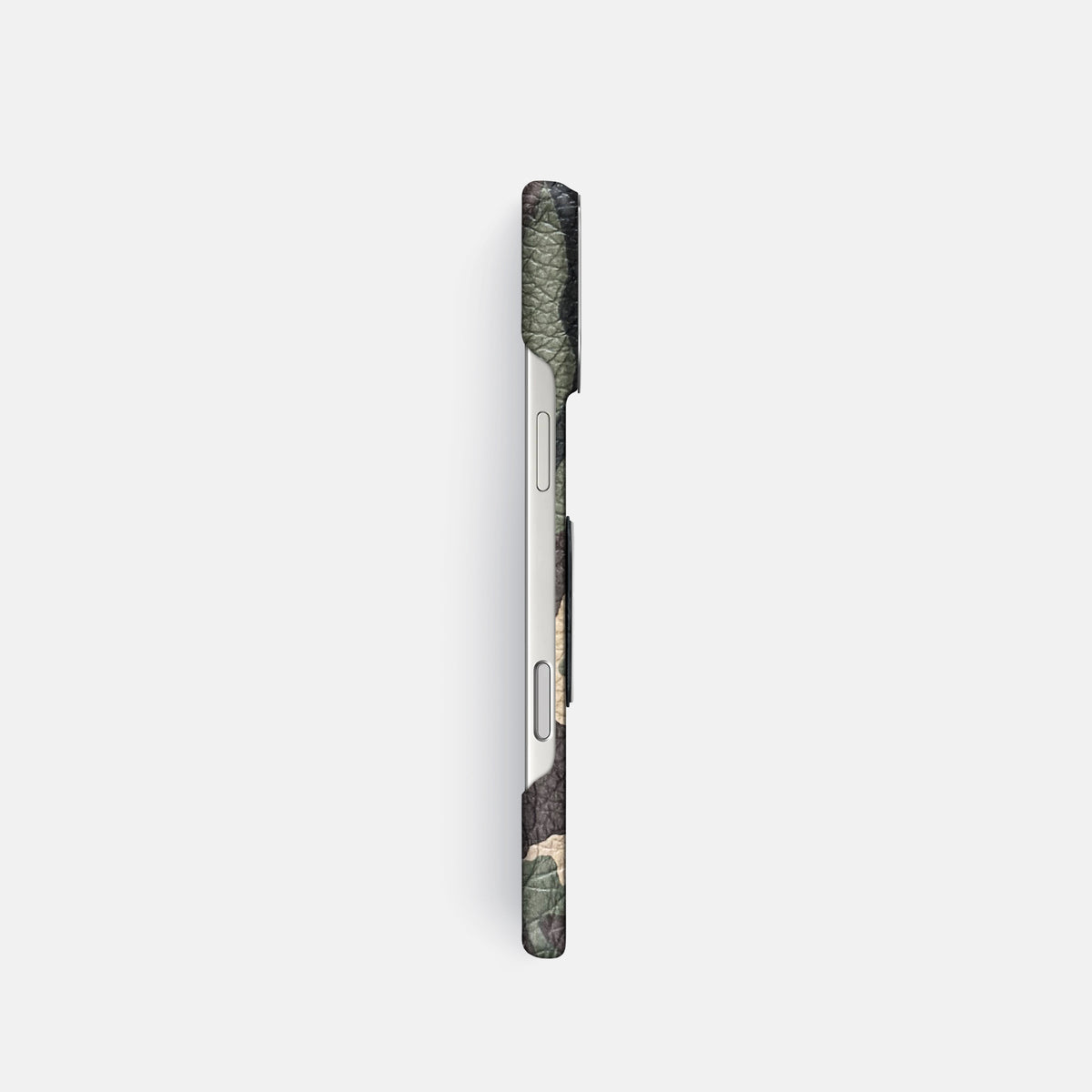 Classic Case With Titanium Skull For iPhone 17 Pro In Calf -3 | Camouflage-Steel
