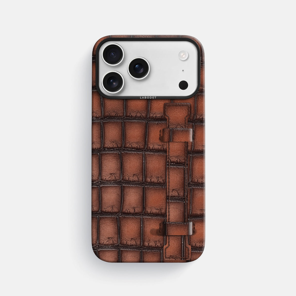 Handle Case For iPhone 18 Pro Max In Patina Alligator -1 | Baobab-Black
