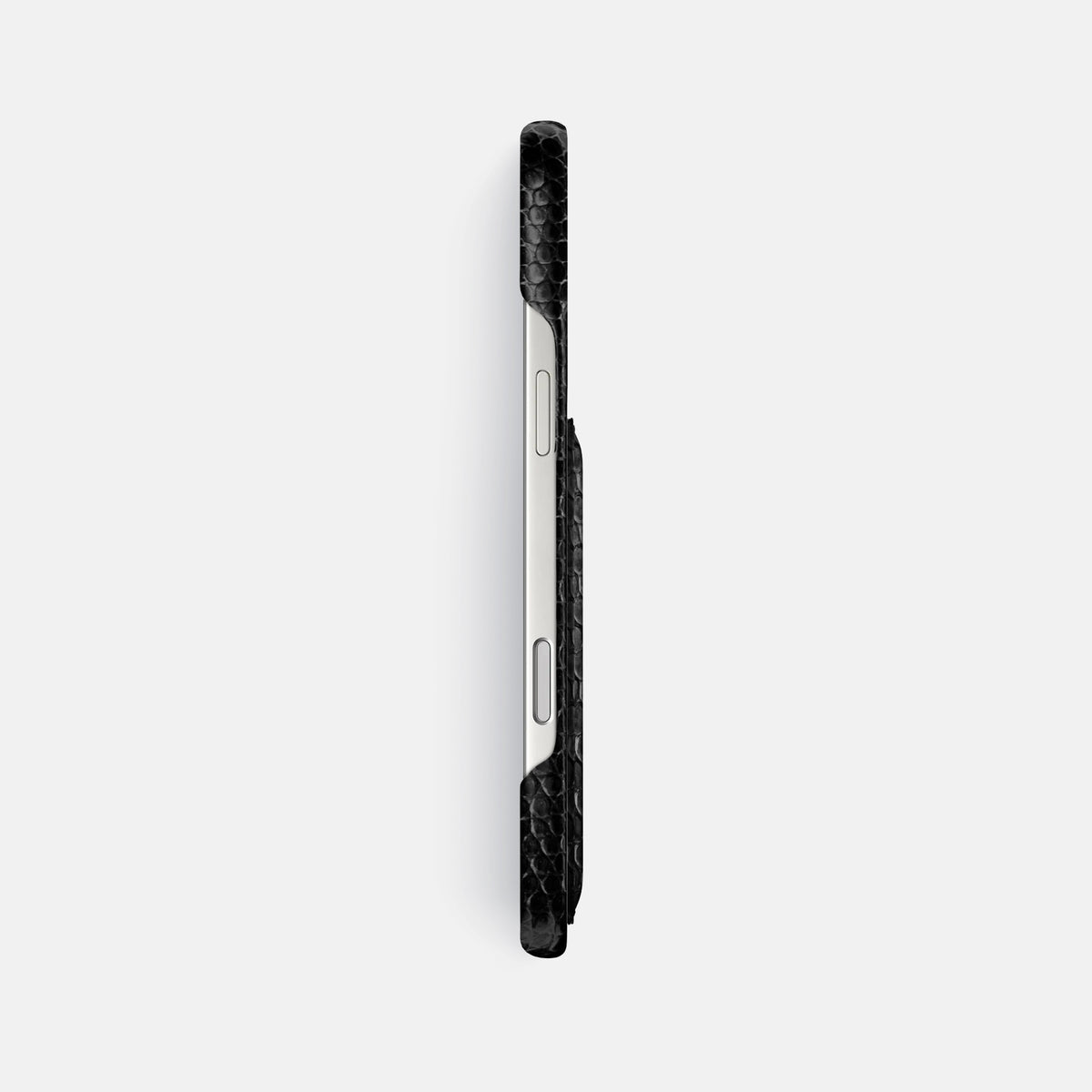 Slim Card Case For iPhone 17 Pro Max In Lizard -3 | Black