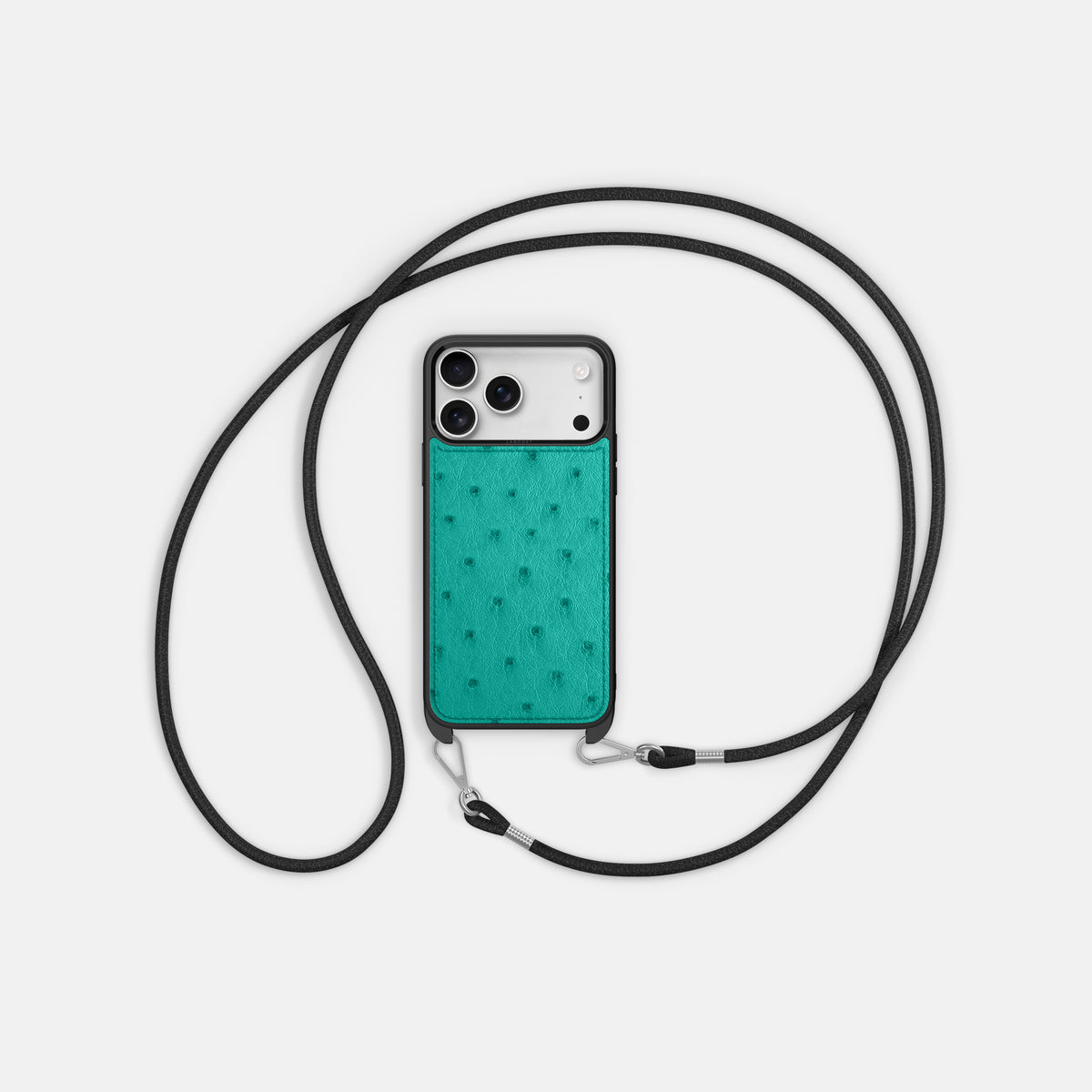 Crossbody Sport Case For iPhone 17 Pro Max In Ostrich -5 | Turquoise