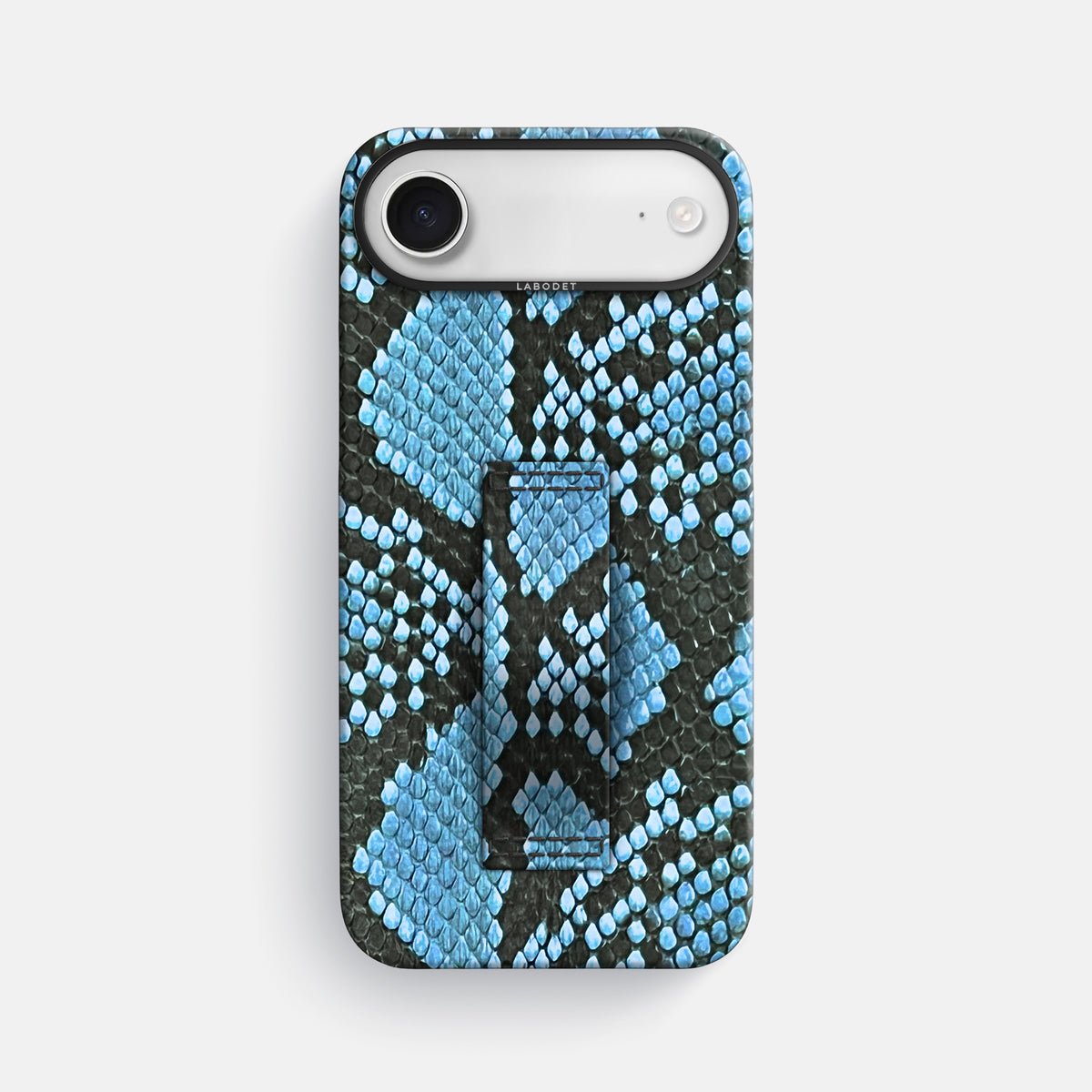Finger Case For iPhone 17 Air In Deluxe Python -1 | Pacific-Blue-Black