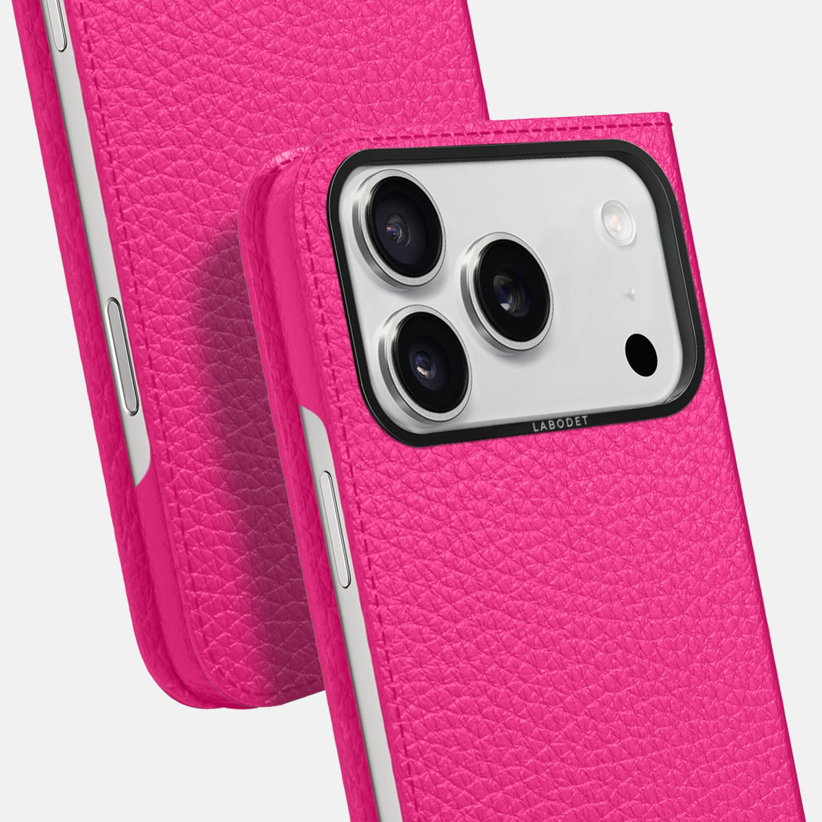 Folio Case For iPhone 18 Pro Max In Calf -5 | Magenta-Black