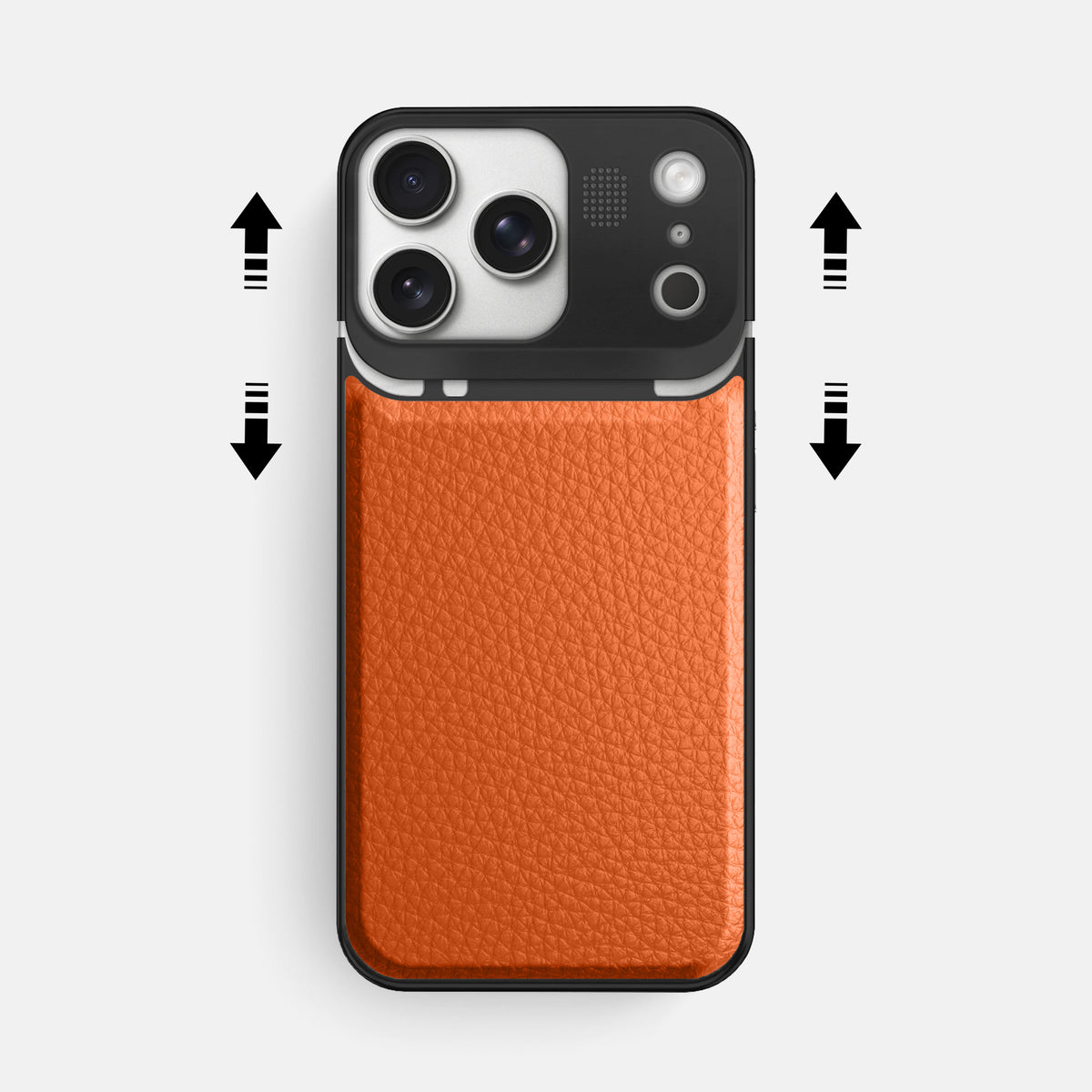 Metal Case For iPhone 17 Pro Max In Calf -2 | Orange-Black