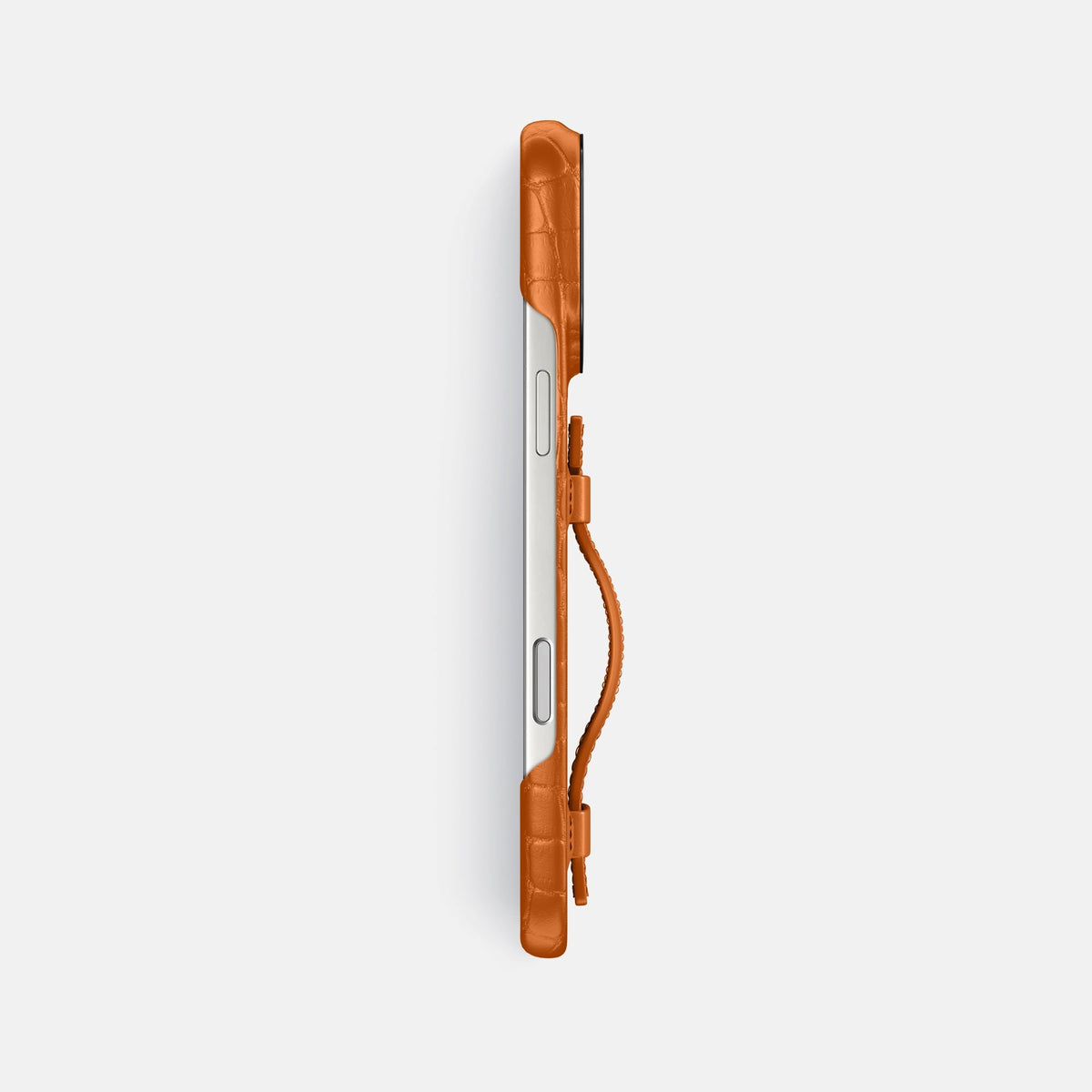 Handle Case For iPhone 18 Pro Max In Alligator -3 | Orange-Black