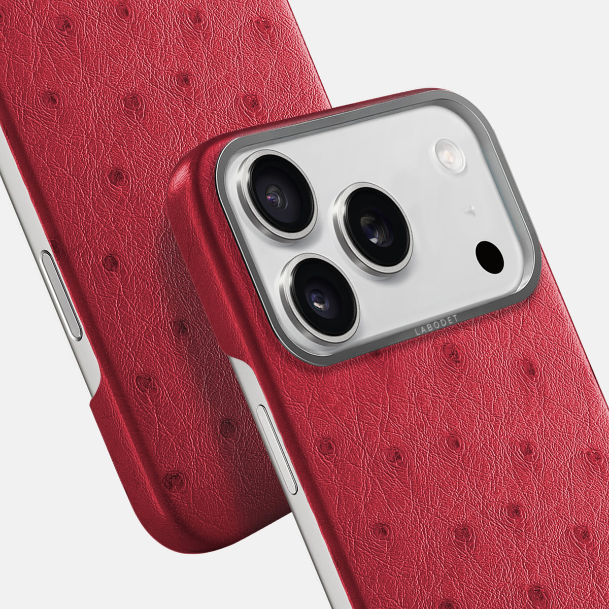 Classic Case For iPhone 17 Pro Max In Ostrich -6 | Red-Steel
