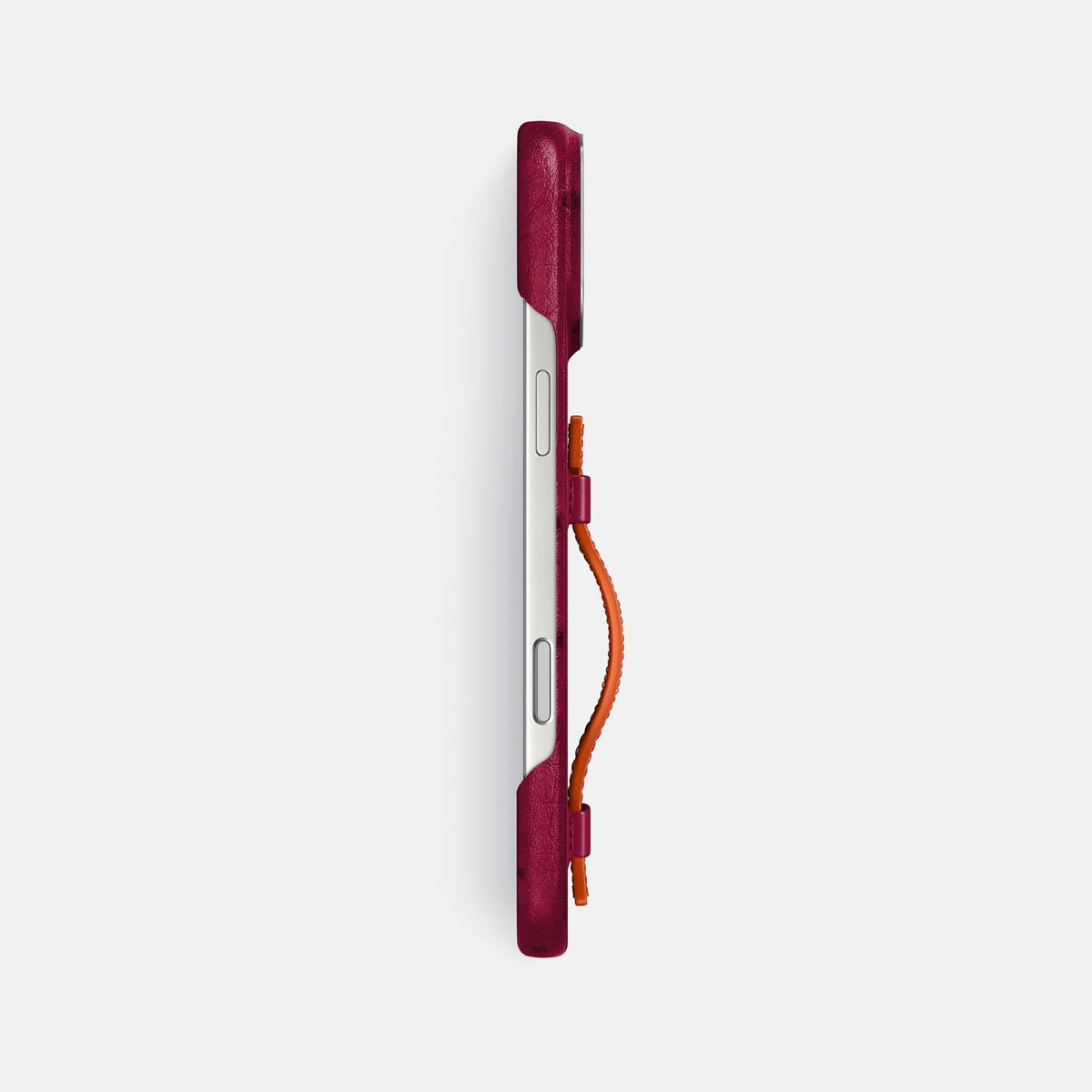 Handle Case Coloré For iPhone 18 Pro Max In Ostrich -3 | Bordeaux-Steel
