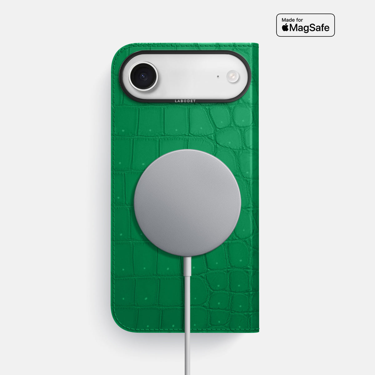 Folio Case For iPhone 17 Air In Porosus Crocodile -3 | Cactus-Green-Black