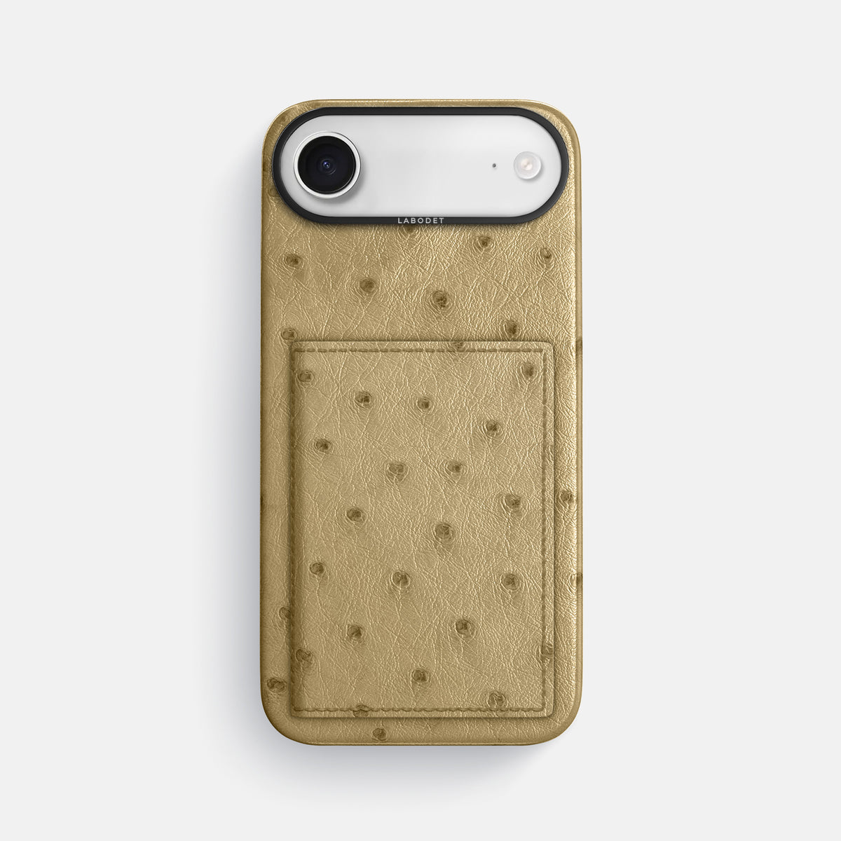Bi-Fold Case For iPhone 17 Air In Ostrich -1 | Desert-Sand-Black