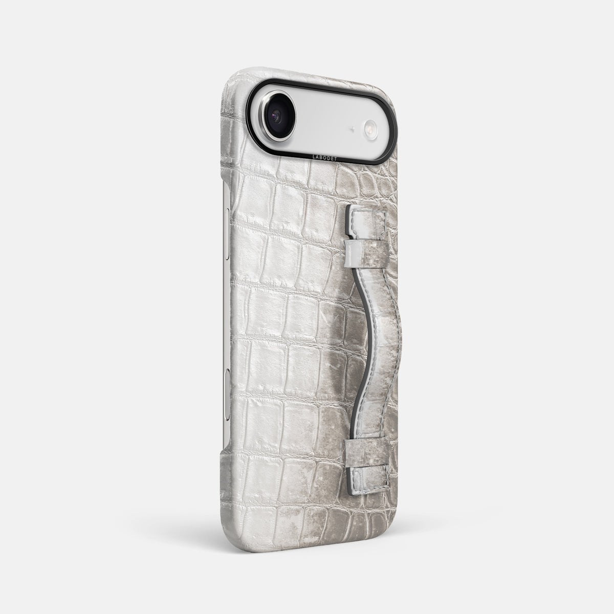 Handle Case For iPhone 17 Air In Himalayan Crocodile -2 | Grey-Black