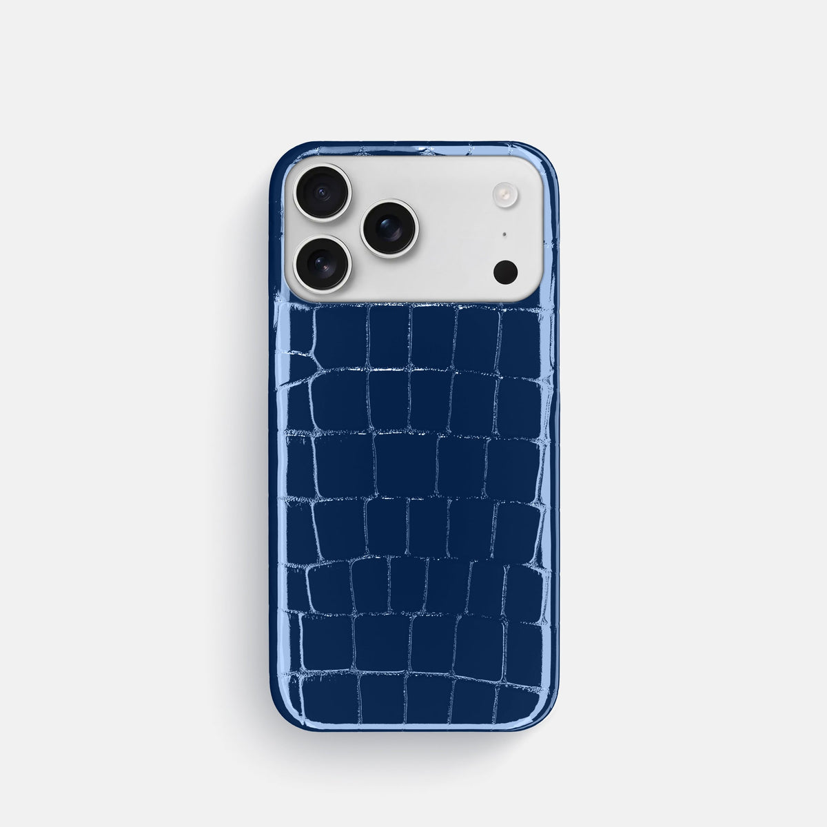 Slim Case For iPhone 18 Pro In Shiny Alligator -1 | Mediterranean