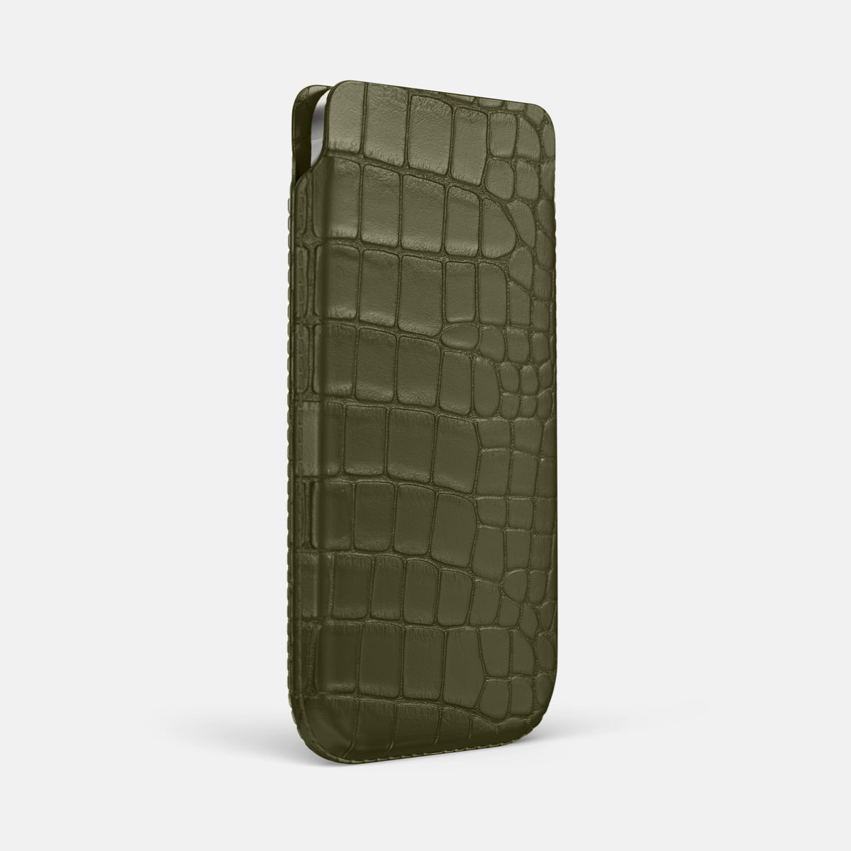 Pouch Case For iPhone 17 Air In Alligator -2 | Kaki-Green