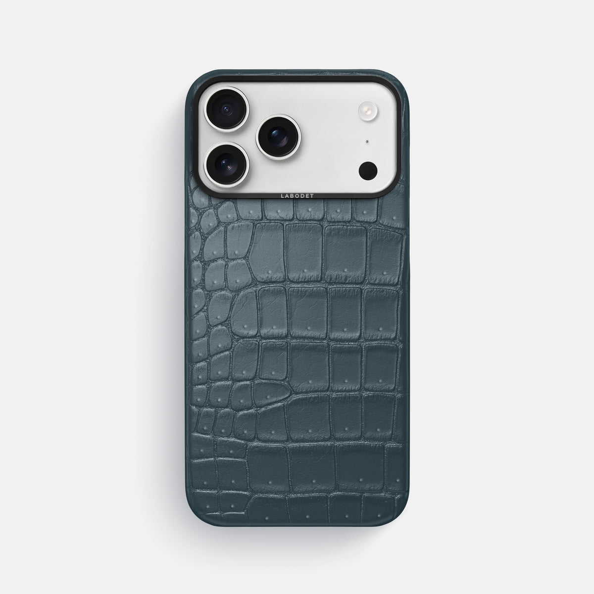 Classic Case For iPhone 17 Pro Max In Porosus Crocodile -1 | Denim-Black