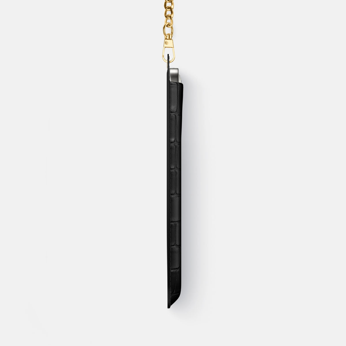 Crossbody Bag For iPhone 17 Pro In Alligator -4 | Black-Gold