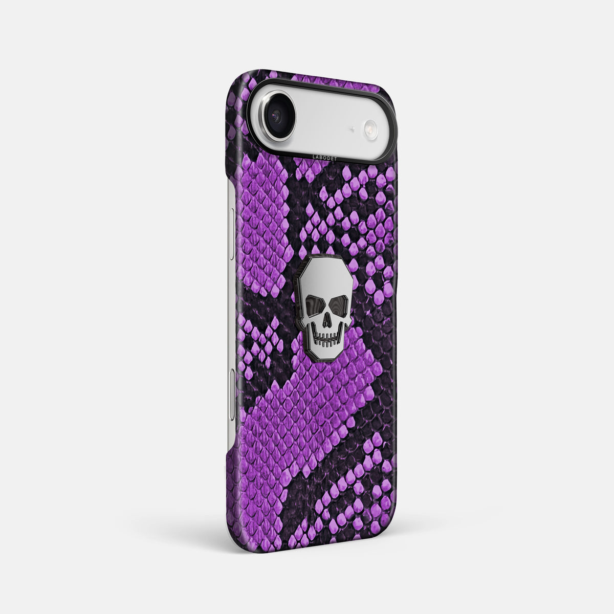 Classic Case With Titanium Skull For iPhone 17 Air In Deluxe Python -2 | Purple-Black