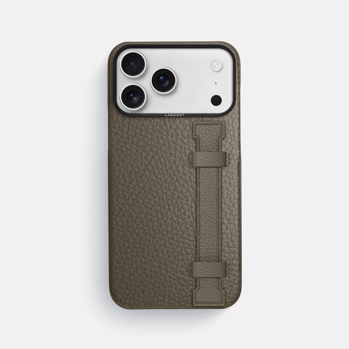 Handle Case For iPhone 17 Pro Max In Calf -1 | Taupe-Black