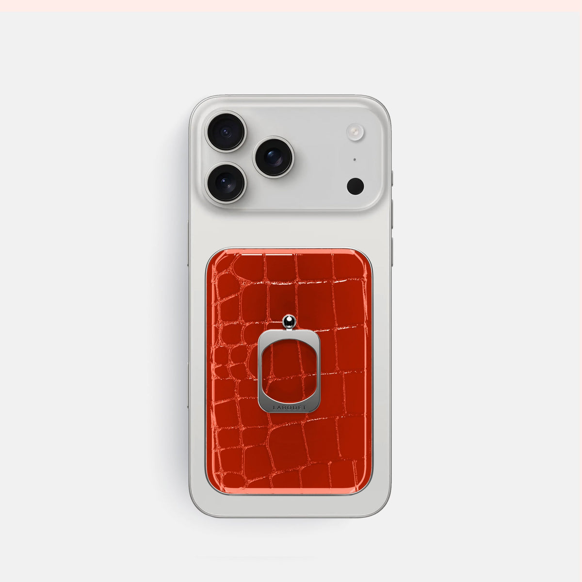 MagSafe Ring For iPhone 18 Pro In Shiny Alligator -2 | Orange-Steel