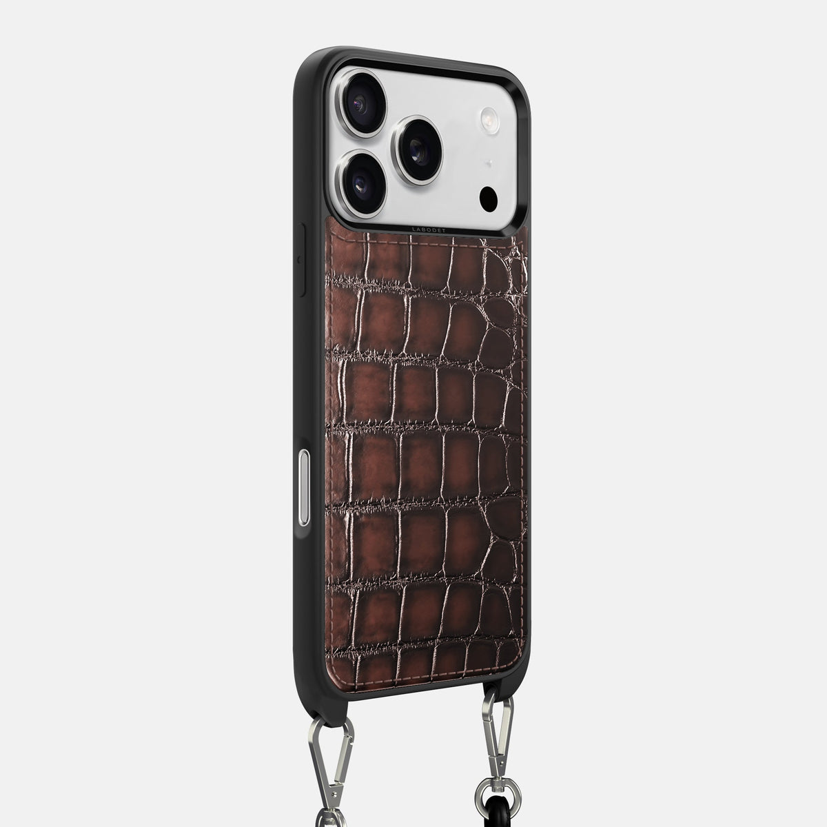 Crossbody Sport Case For iPhone 18 Pro Max In Patina Alligator -2 | Havana-Brown