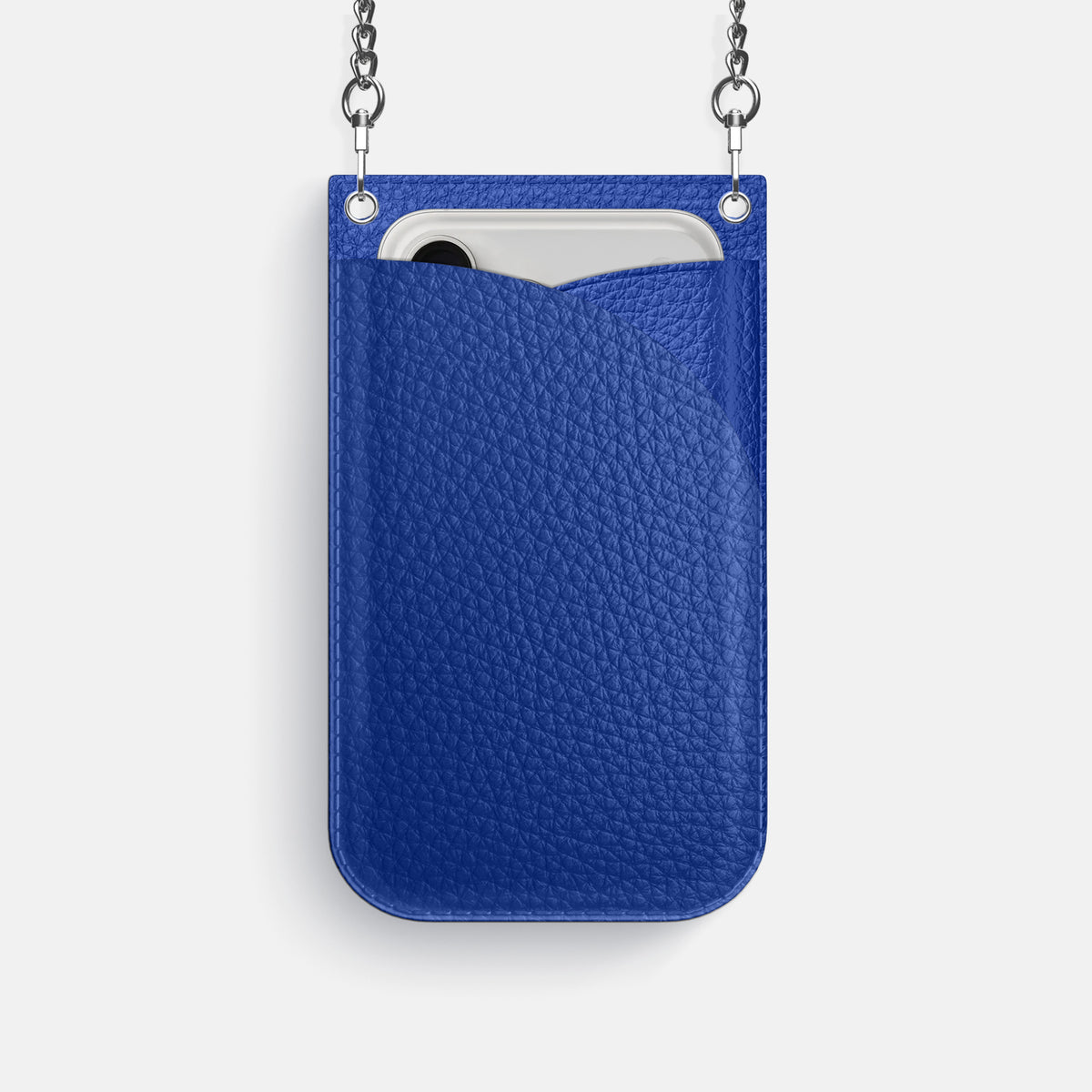 Crossbody Bag For iPhone 17 Pro In Calf -1 | Royal-Blue-Steel