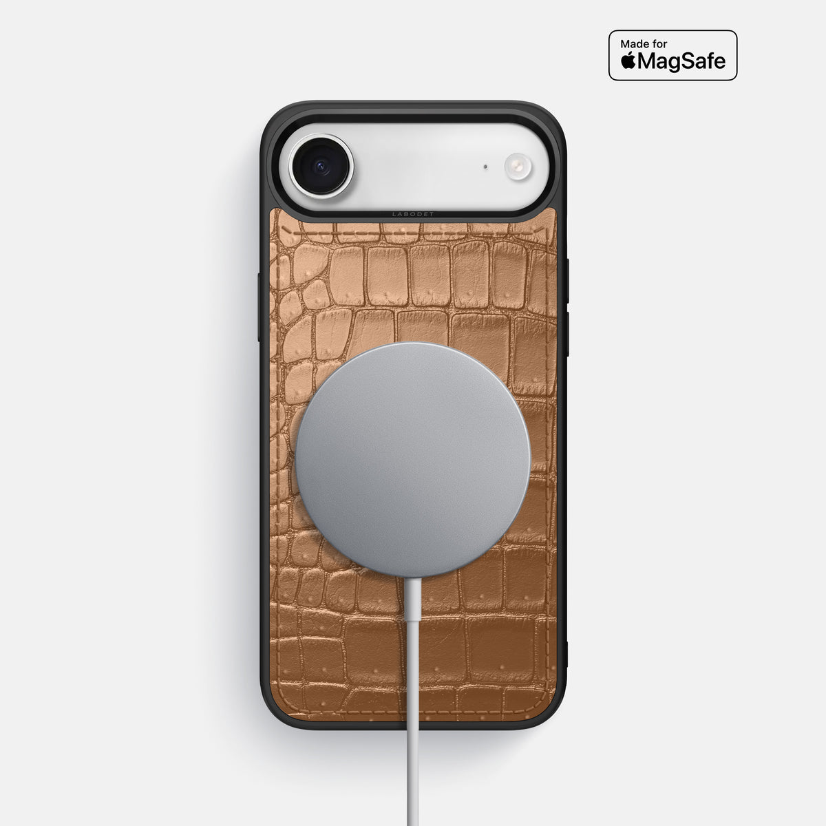 Sport Case For iPhone 17 Air In Porosus Crocodile -5 | Milk-Chocolate