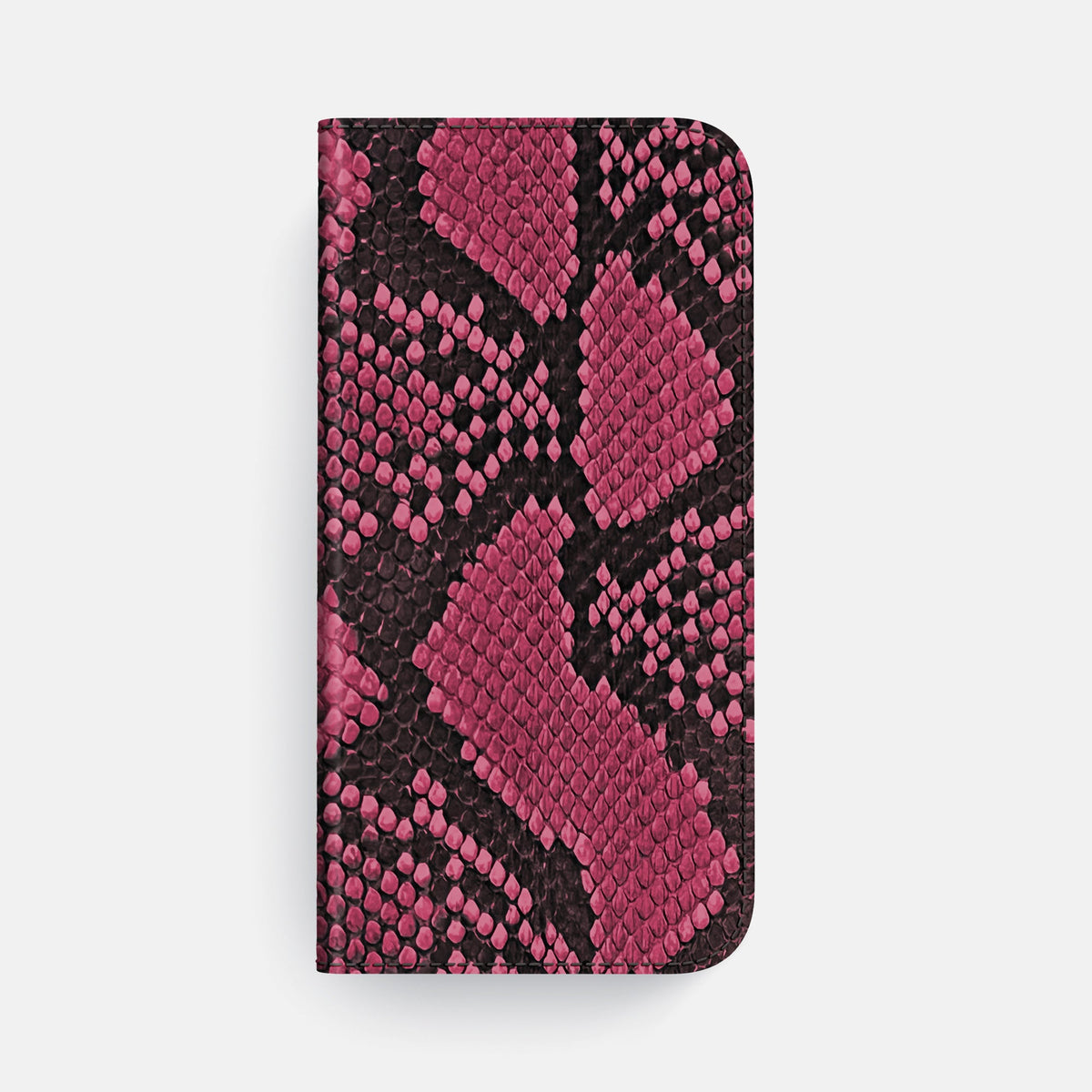 Folio Case For iPhone 18 Pro Max In Deluxe Python -4 | Burgundy-Steel