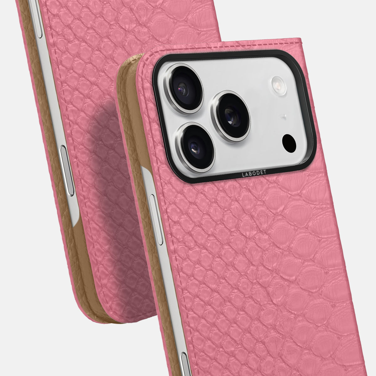 Folio Case For iPhone 18 Pro In Python -5 | Pink-Black