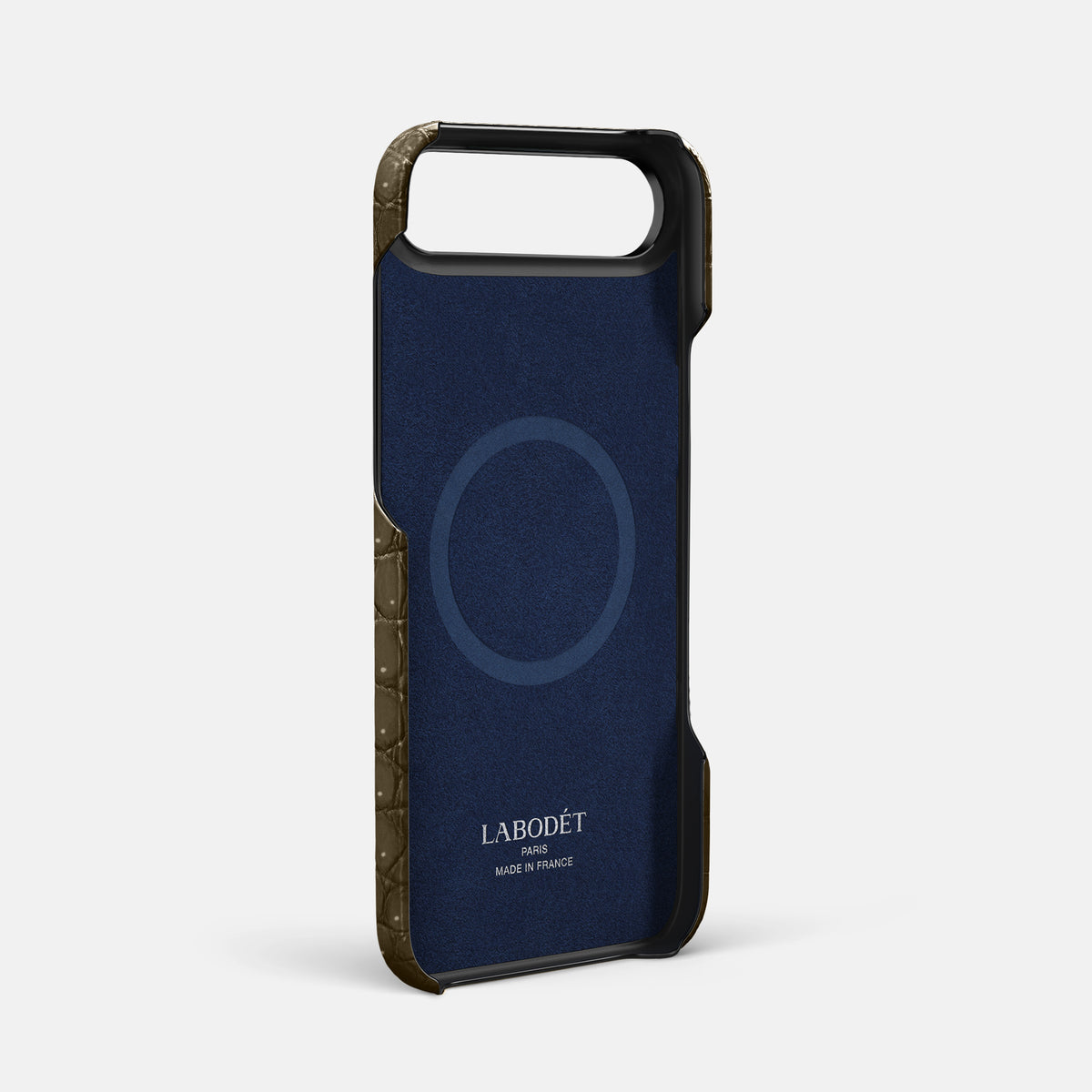 Handle Case For iPhone 17 Air In Porosus Crocodile -4 | Bronze-Black