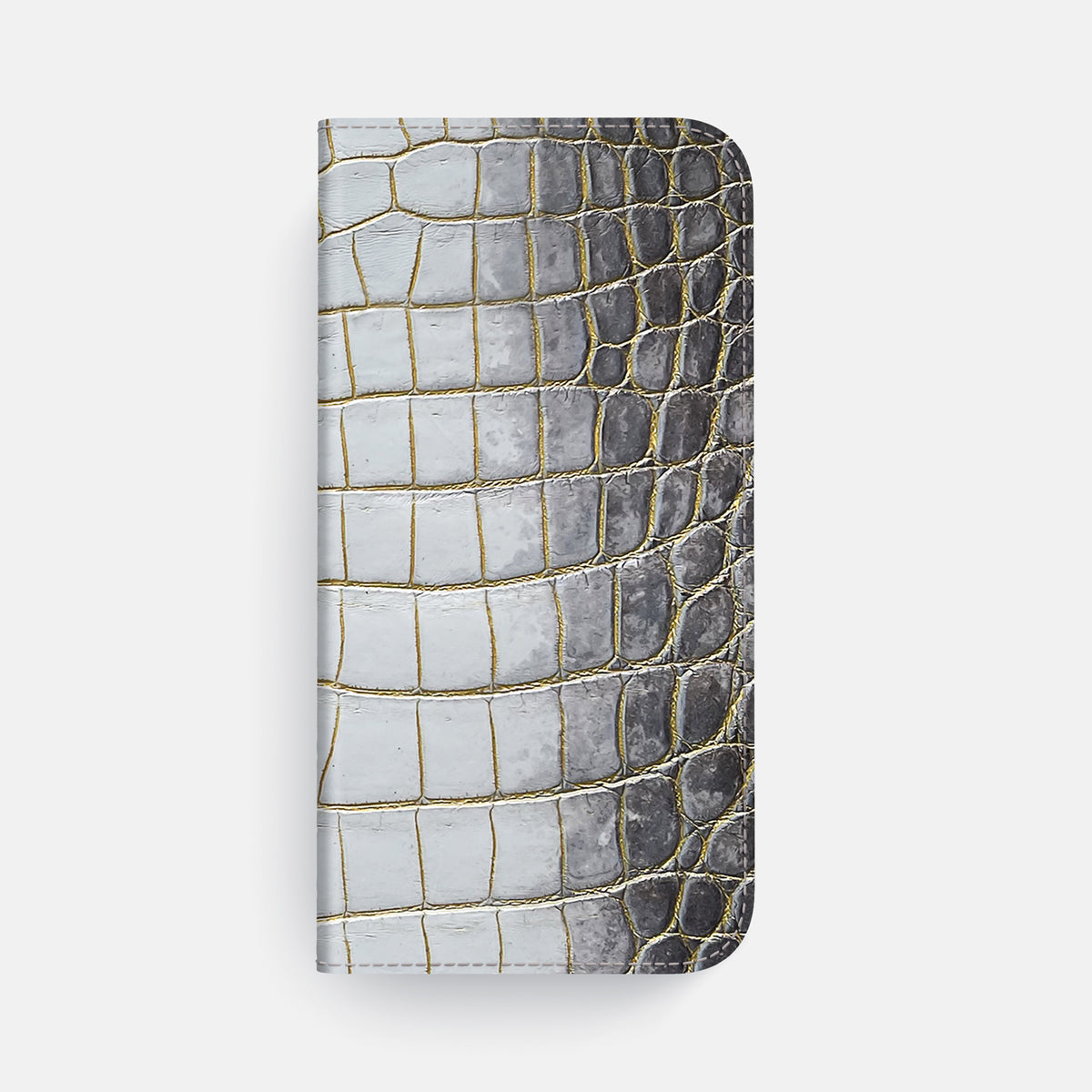 Folio Case For iPhone 17 Pro Max In Himalayan Crocodile -4 | Gold-Black