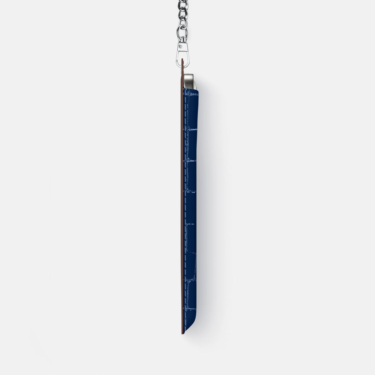 Crossbody Bag For iPhone 17 Pro Max In Shiny Alligator -4 | Mediterranean-Steel