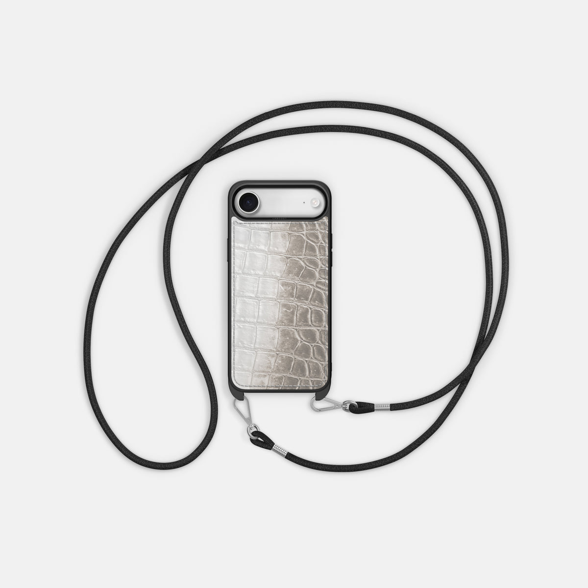 Crossbody Sport Case For iPhone 17 Air In Himalayan Crocodile -5 | Grey