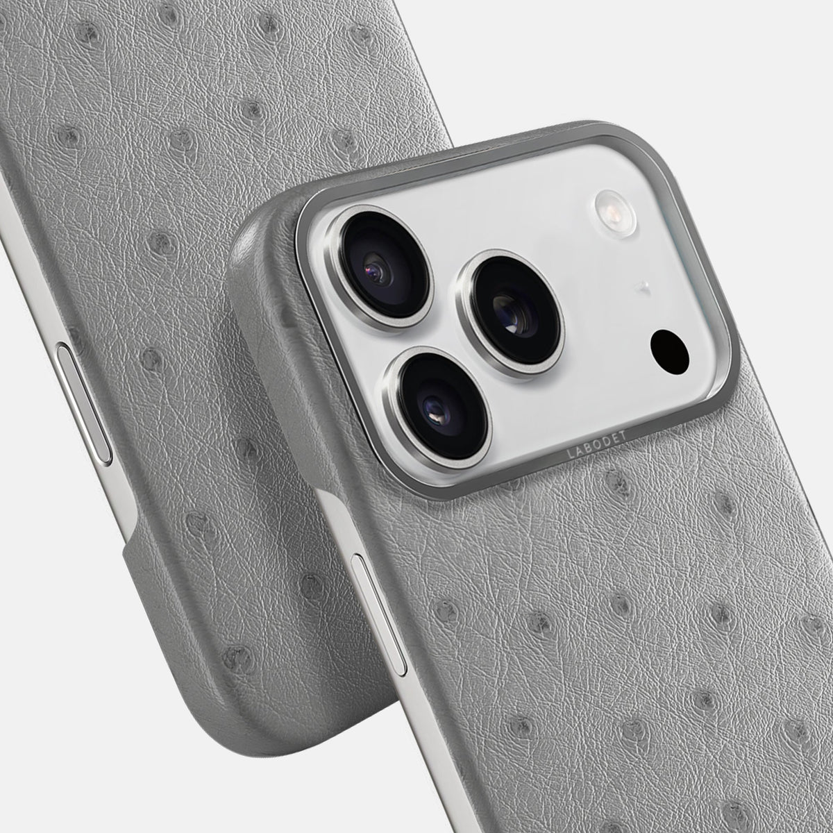 Classic Case For iPhone 18 Pro Max In Ostrich -6 | Silver-Steel