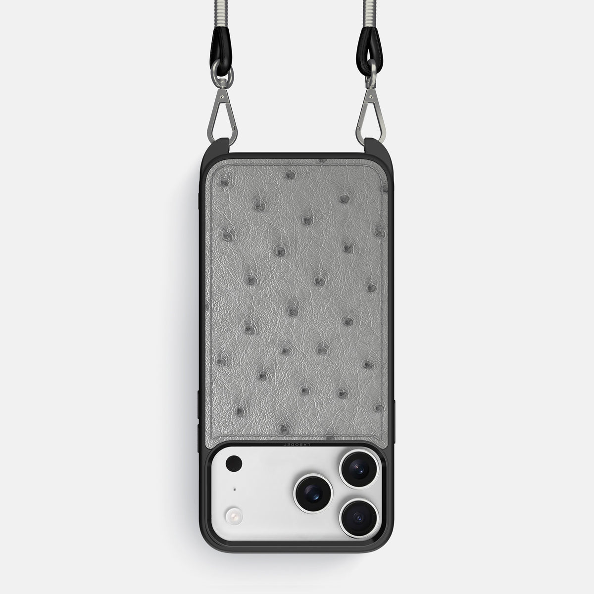 Crossbody Sport Case For iPhone 17 Pro In Ostrich -1 | Silver