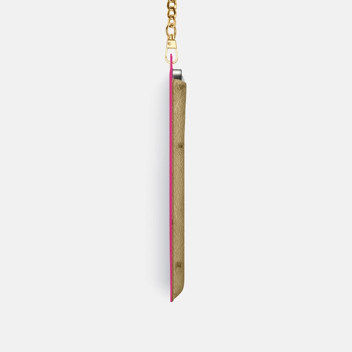 Crossbody Bag For iPhone 17 Pro In Ostrich -4 | Desert-Sand-Gold
