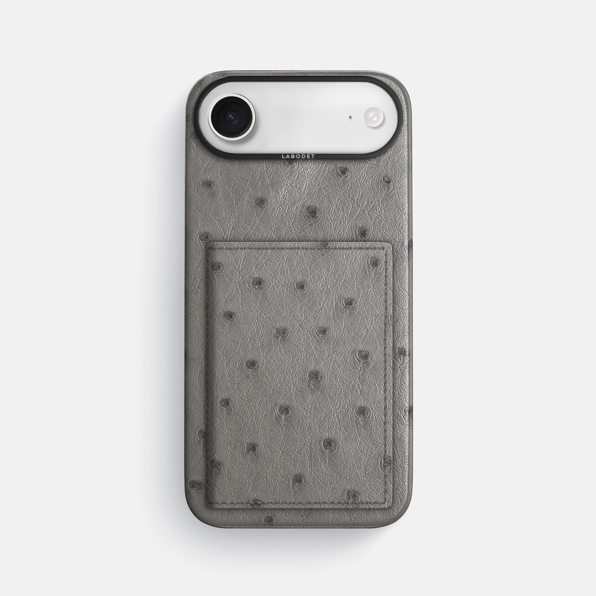 Bi-Fold Case For iPhone 17 Air In Ostrich -1 | Grey-Black