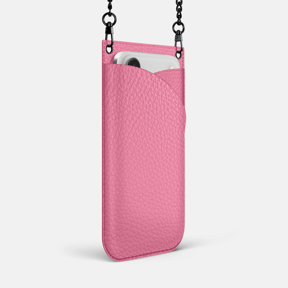 Crossbody Bag For iPhone 18 Pro Max In Calf -2 | Pink-Black