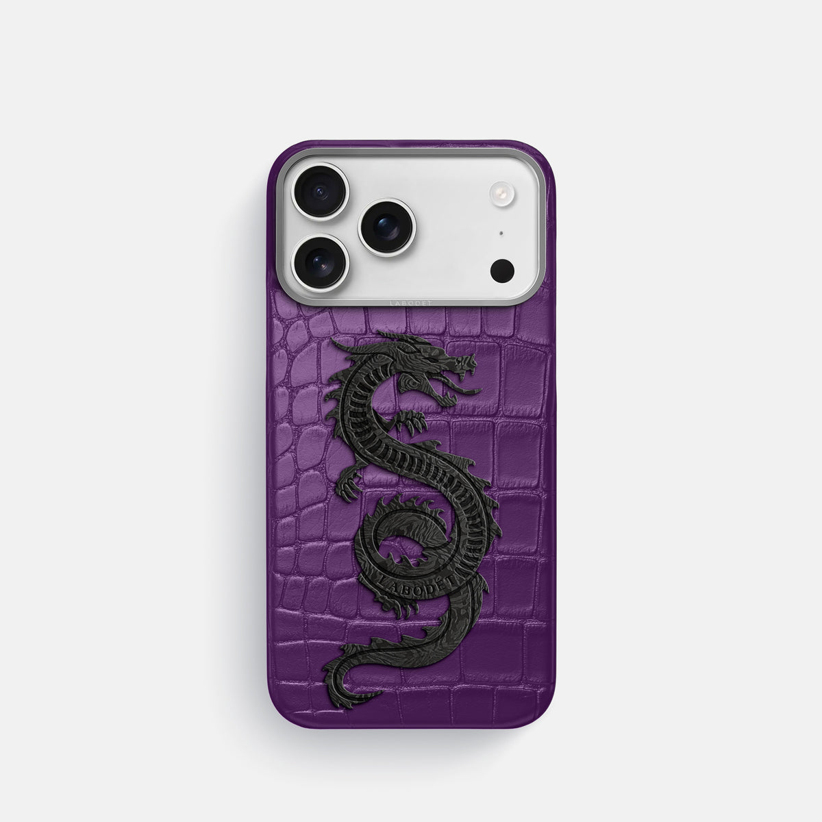 Classic Case With Carbon Dragon For iPhone 17 Pro In Alligator -1 | Purple-Steel