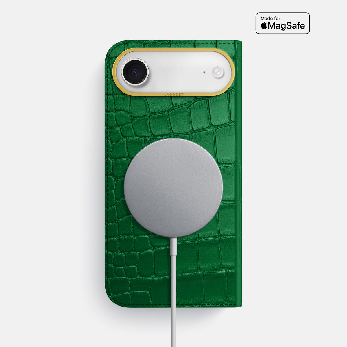 Folio Case For iPhone 17 Air In Alligator -3 | Forest-Green-Gold