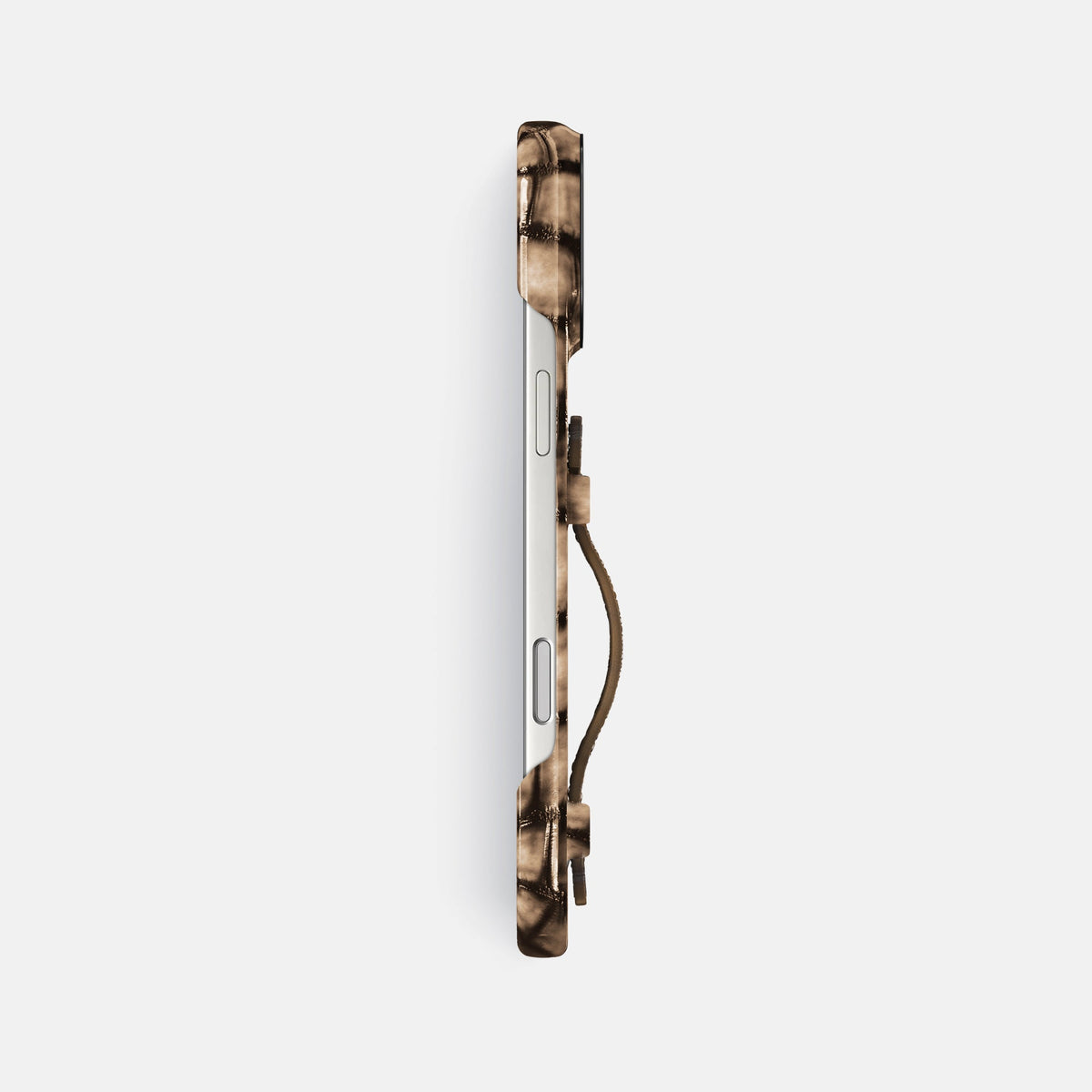 Center Handle For iPhone 18 Pro Max In Patina Alligator -2 | Etoupe-Black