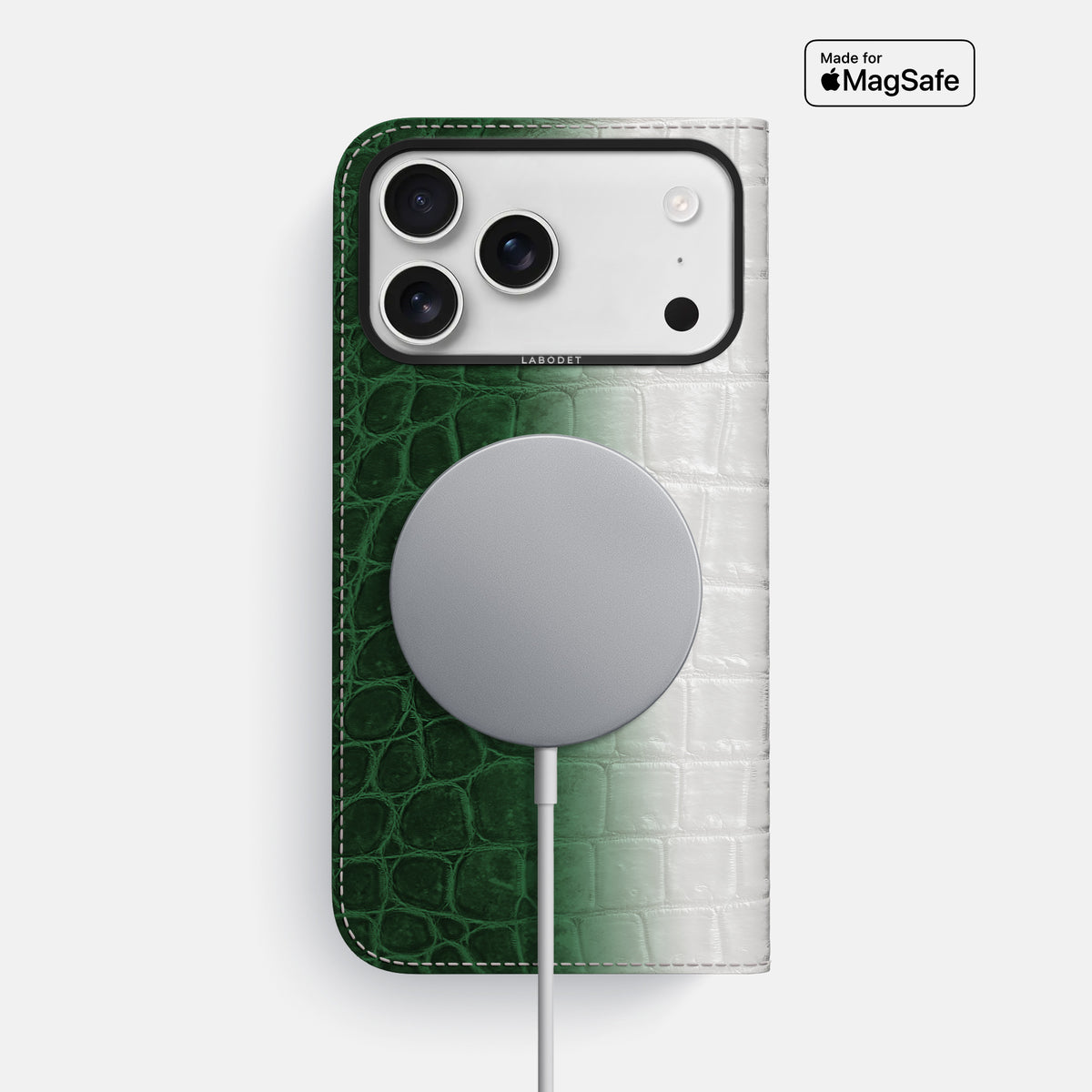 Folio Case For iPhone 17 Pro Max In Himalayan Crocodile -3 | Green-Black