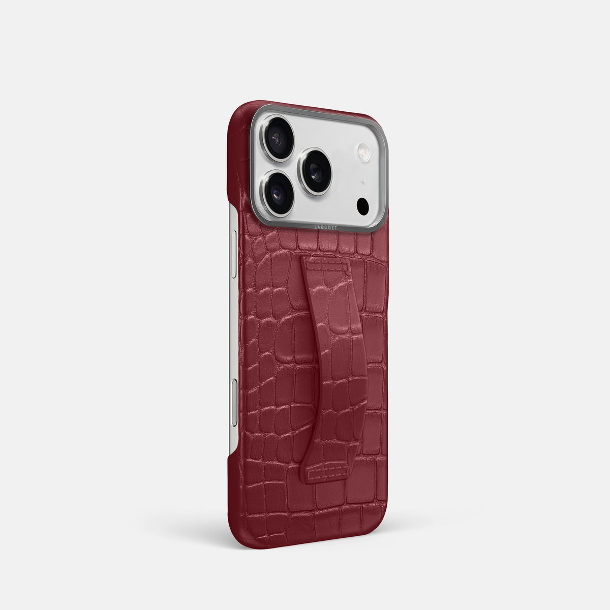 Finger Case For iPhone 17 Pro In Alligator -2 | Burgundy-Steel