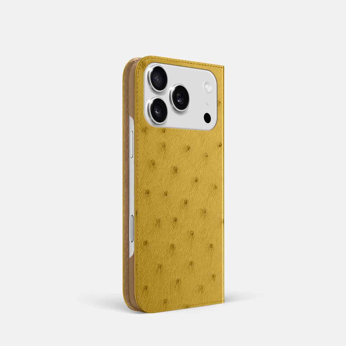 Folio Slim Case For iPhone 18 Pro In Ostrich -1 | Gold