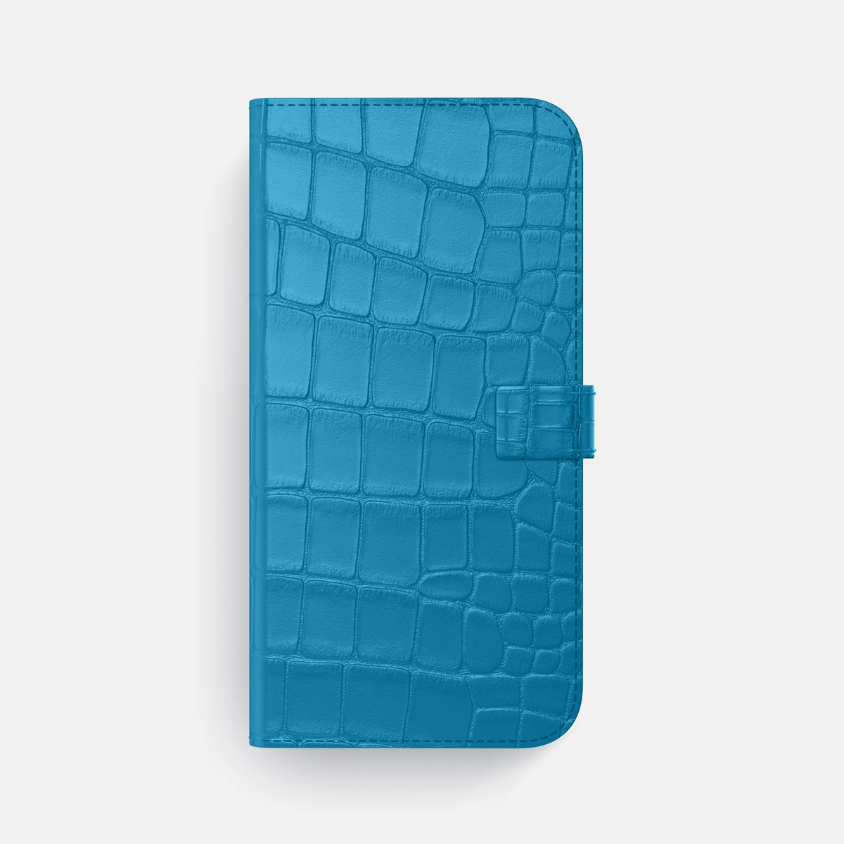 Folio Case with Clasp For iPhone 18 Pro Max In Alligator -4 | Curaçao-Blue-Steel