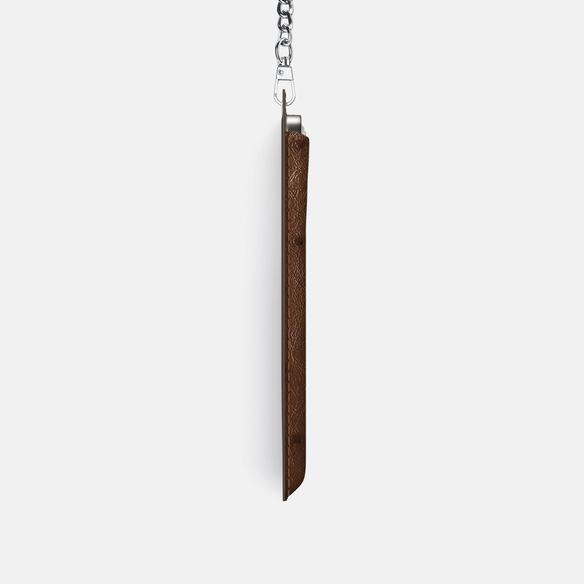 Crossbody Bag For iPhone 18 Pro In Ostrich -4 | Chocolate-Steel